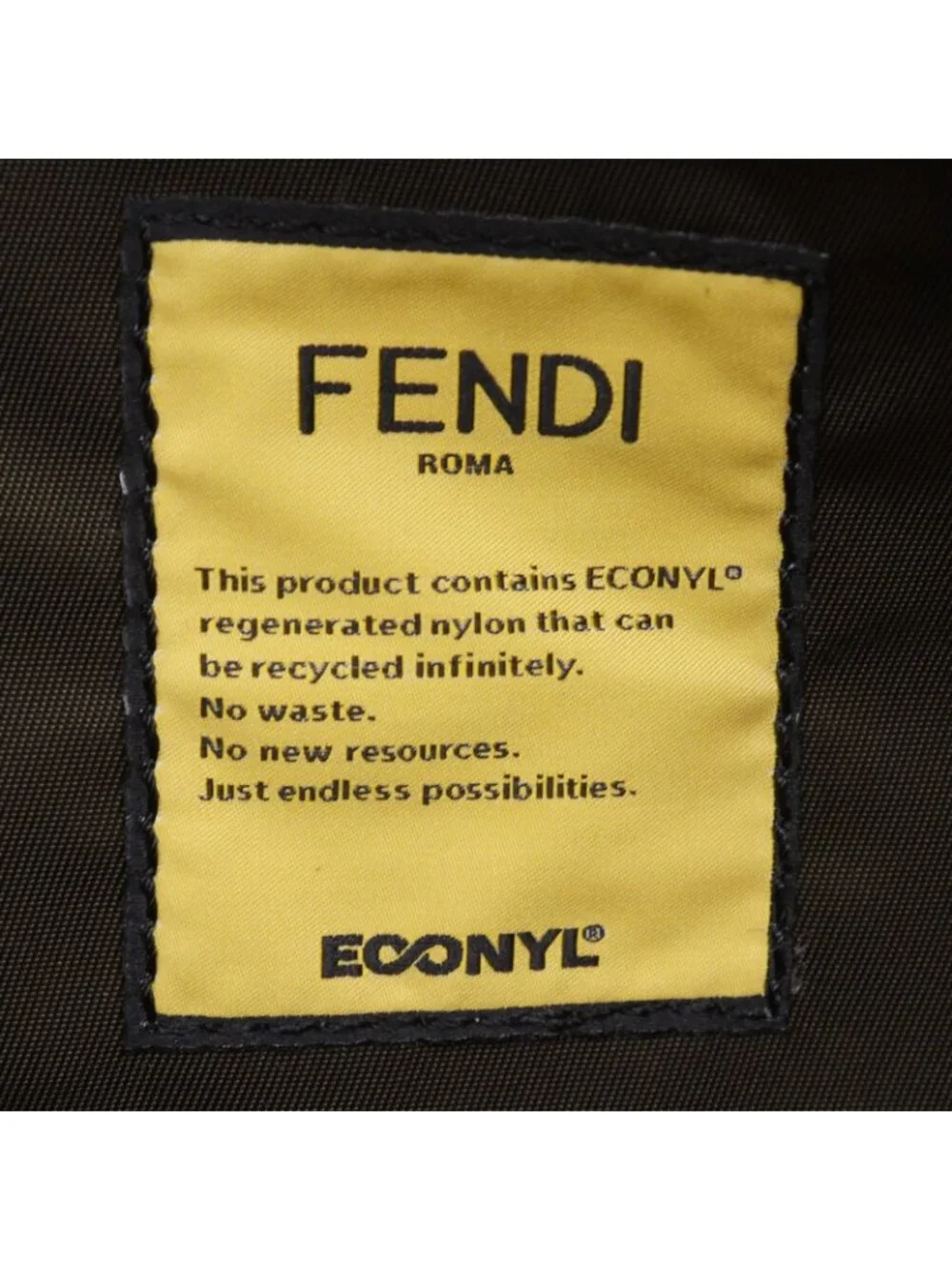 Fendi Peekaboo Ic You 2-Way Shoulder Nylon Brown Business
